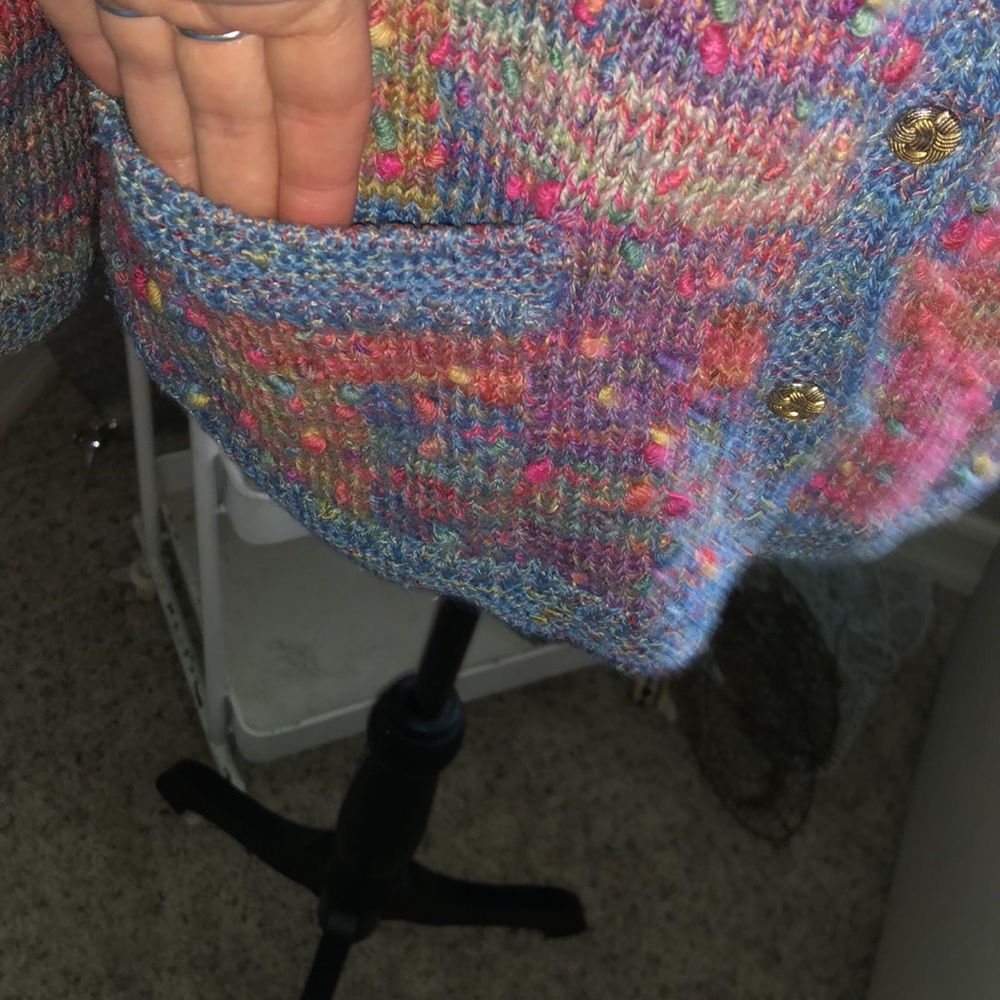 Cat lady vintage wool button down sweater - Picture 4 of 7